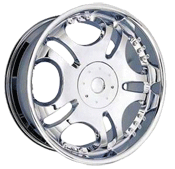 a typical Chrome alloy wheel